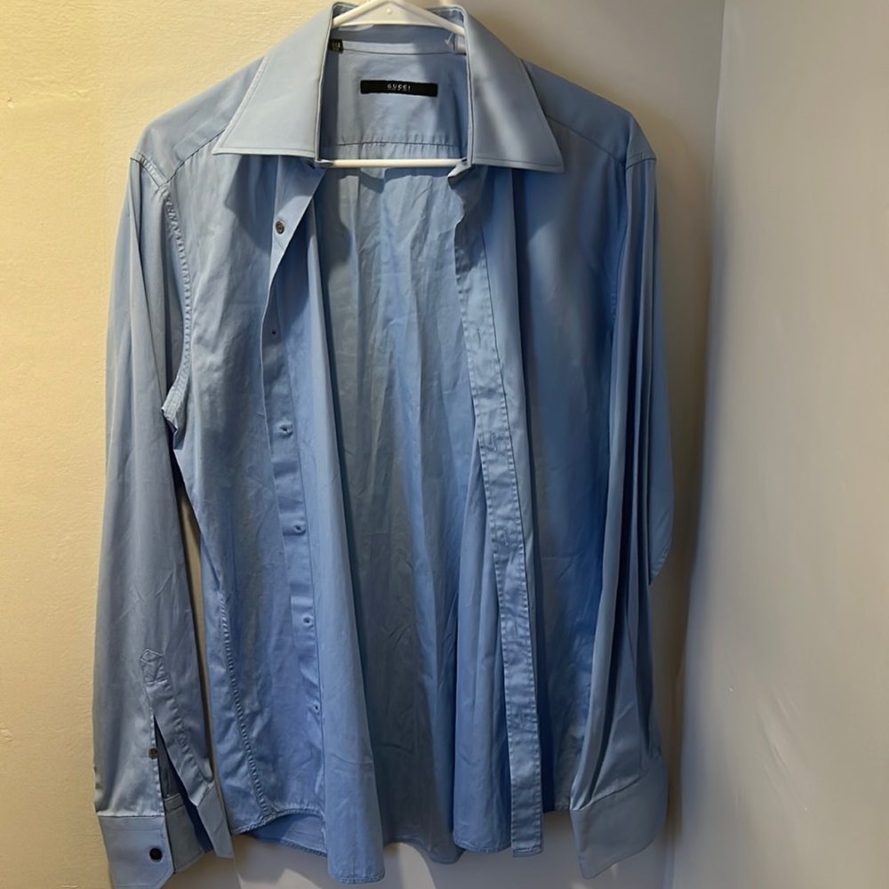 Men’s Powder Blue Gucci Dress Shirt